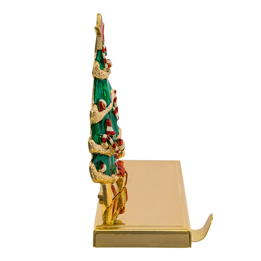 Kurt Adler Zinc Christmas Tree Stocking Holder Decor