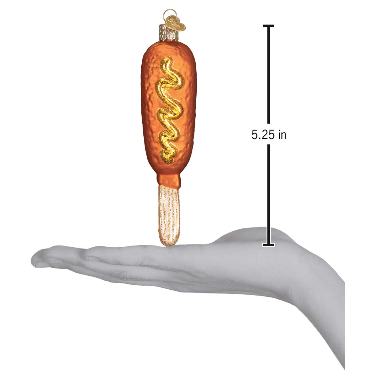 Old World Christmas Corn Dog Ballpark Foods Glass Blown Ornaments for Christmas Tree, 5