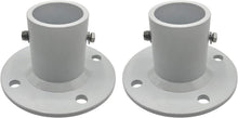 Poolzilla Deck Anchor Flange, High Grade Cast Aluminum in Matte White, Diameter: 1 7/8"