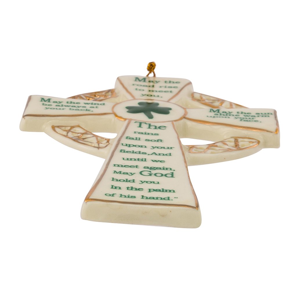 Kurt Adler 5.12-Inch Porcelain Irish Cross Ornament (YAMJ4102),Christmas
