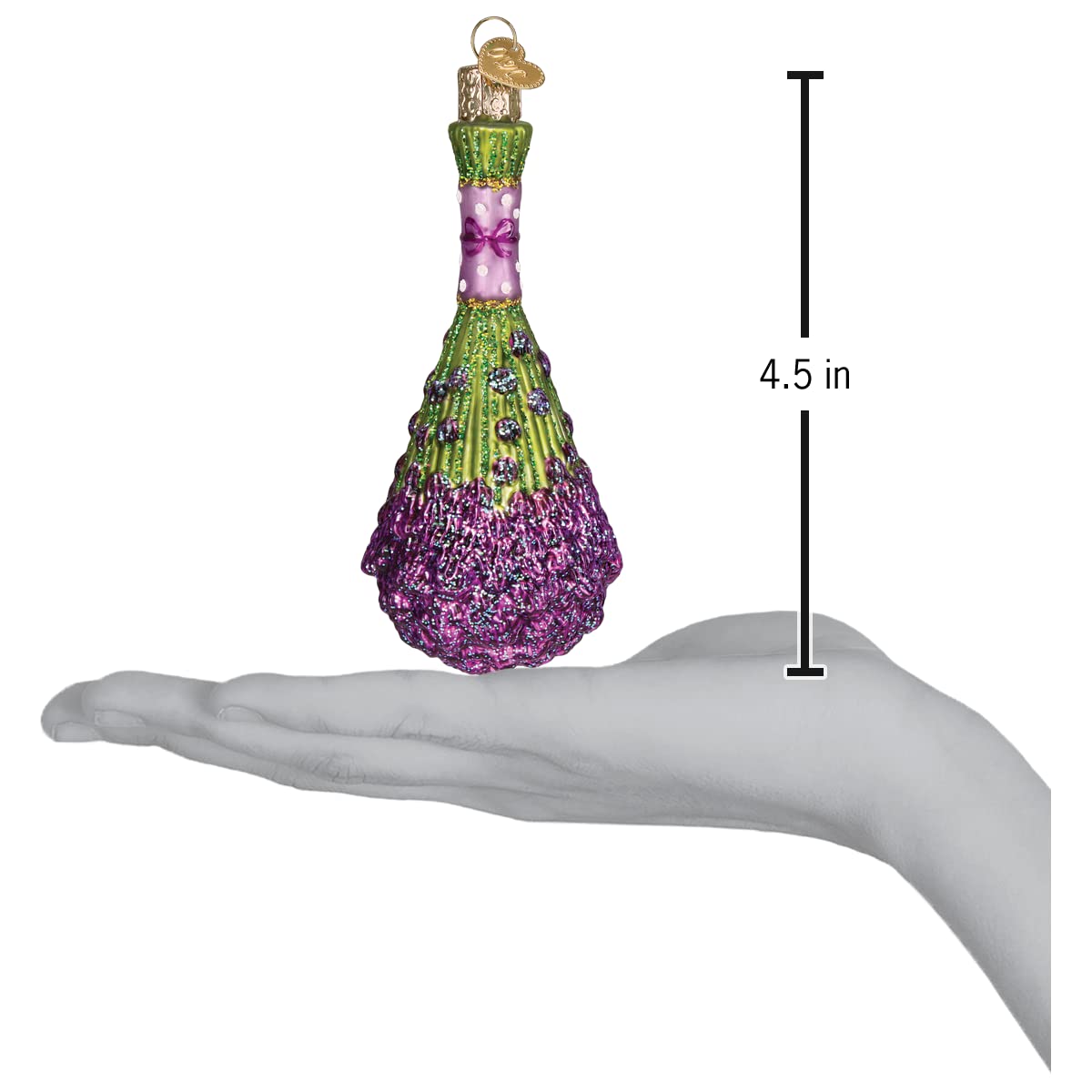 Old World Christmas Bunch of Lavender Glass Blown Ornament for Christmas Tree, Handcrafted Holiday Decoration, Garden Collection