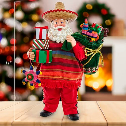 Kurt S. Adler 11-Inch Fabriché Musical Mexican Santa