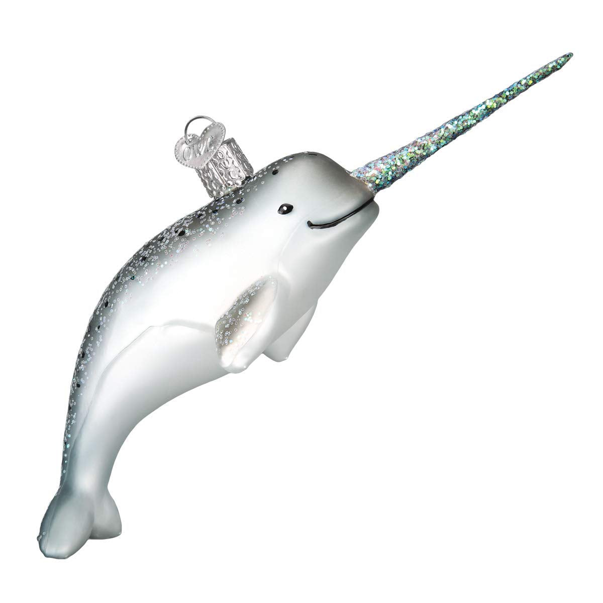 Old World Christmas NARWHAL Ornament, Multi 2x6