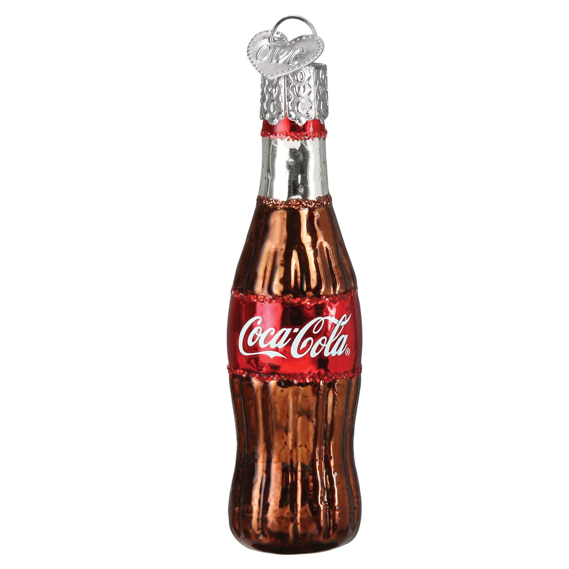 Old World Christmas Coca-Cola Polar Bear Set Glass Blown Ornament for Christmas Tree, Handcrafted Holiday Decoration, Coca-Cola Collection