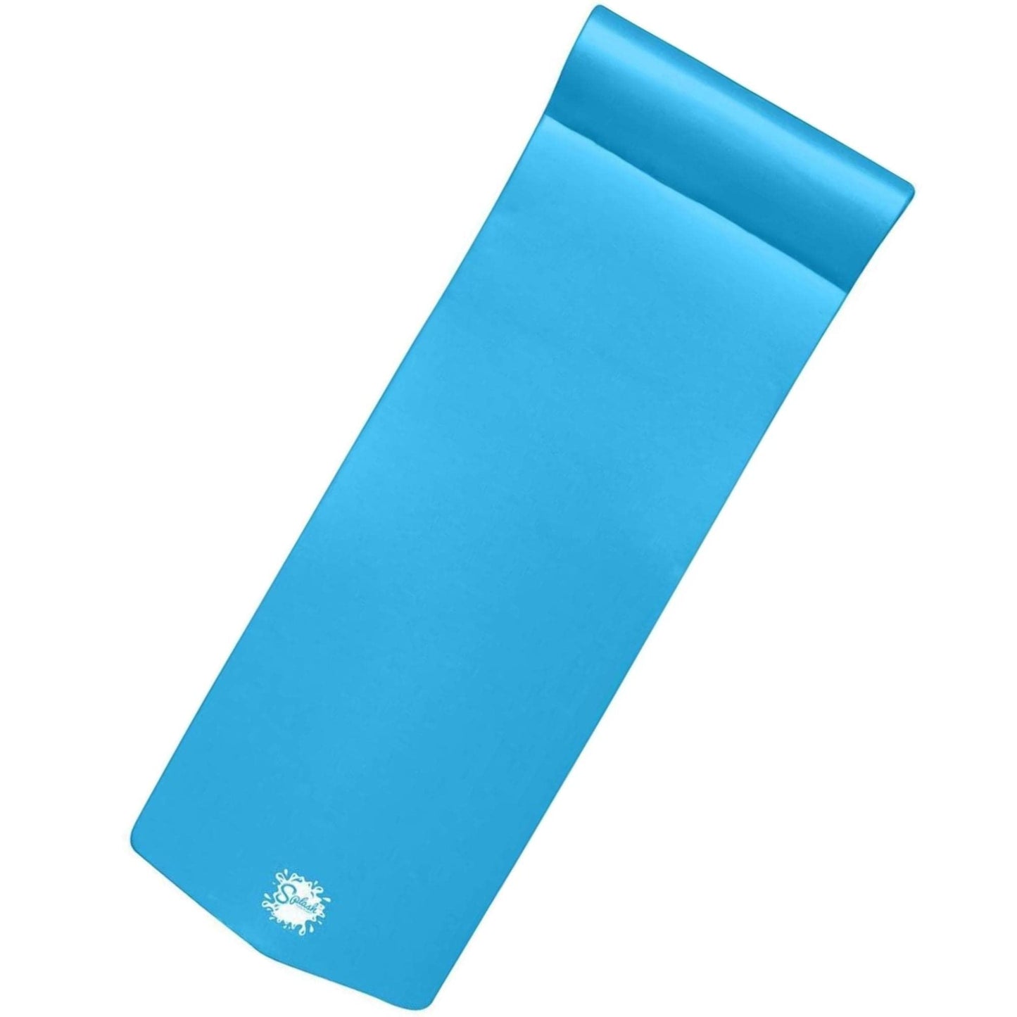 TRC Recreation, 2022 Splash Pool Foam Raft Lounger with Pillow Headrest, Comfortable Luxury Float for Swimming Pools and Lakes - 70’’ Length x 26’’ Width x 1.25’’ Thick, Marina Blue (1)