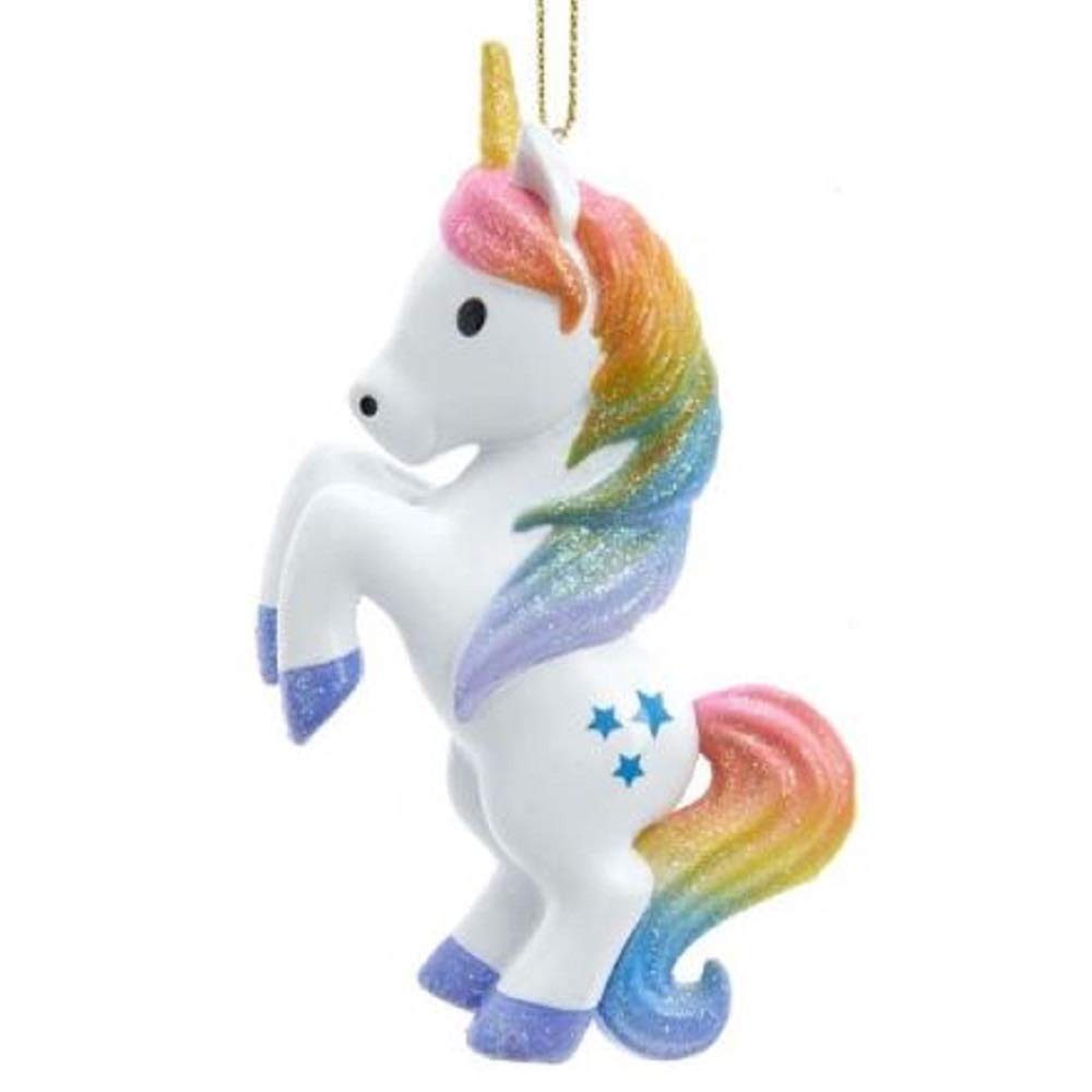 Kurt Adler H7547 Unicorn Blow Mold Ornament, 4-inch High, Plastic,Christmas