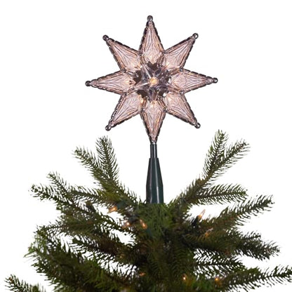Kurt S. Adler Kurt Adler 10-Light 8-Point Star Christmas, 8-Inch, Clear Treetop