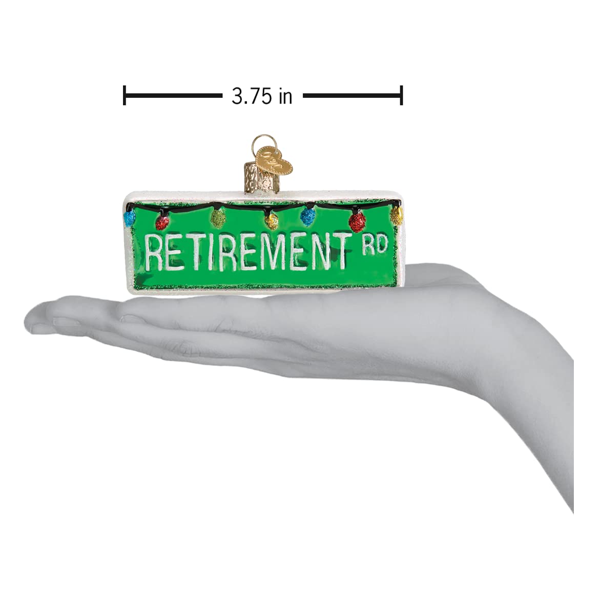 Old World Christmas Happy Retirement Glass Blown Ornament for Christmas Tree