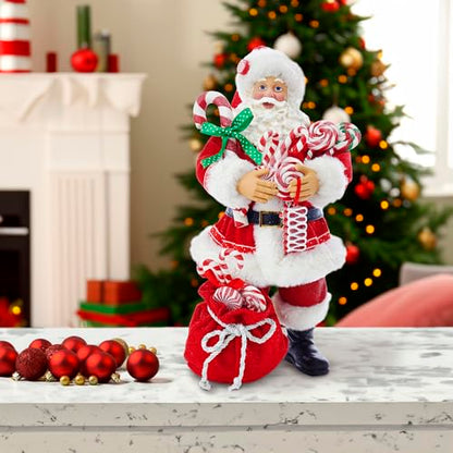 Kurt S. Adler, Inc. C7493 Kurt Adler 10.5" Santa with Candy & Sack Figure