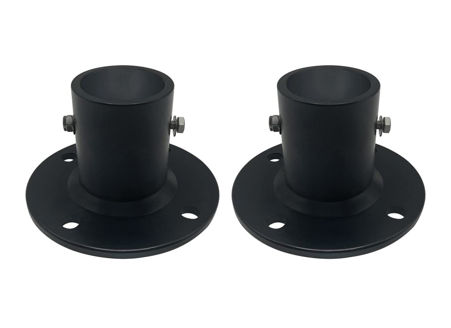 Poolzilla Deck Anchor Flange, High Grade Cast Aluminum in Matte Black, Diameter: 1 7/8"