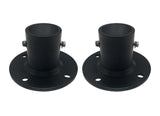 Poolzilla Deck Anchor Flange, High Grade Cast Aluminum in Matte Black, Diameter: 1 7/8"