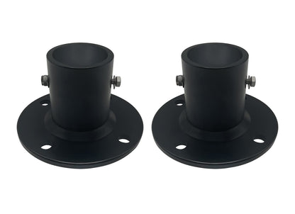 Poolzilla Deck Anchor Flange, High Grade Cast Aluminum in Matte Black, Diameter: 1 7/8"