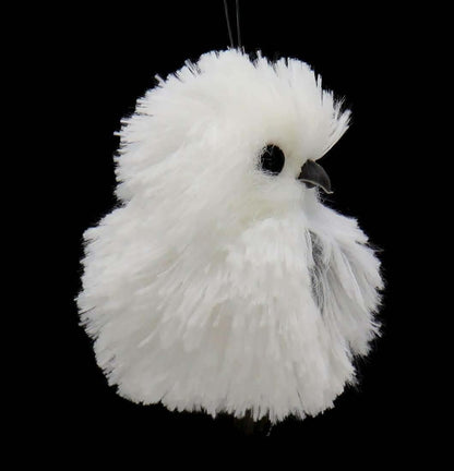 Kurt Adler 5.1in Silver Hanging Owl Christmas Ornament,Acrylic, 2 Assorted