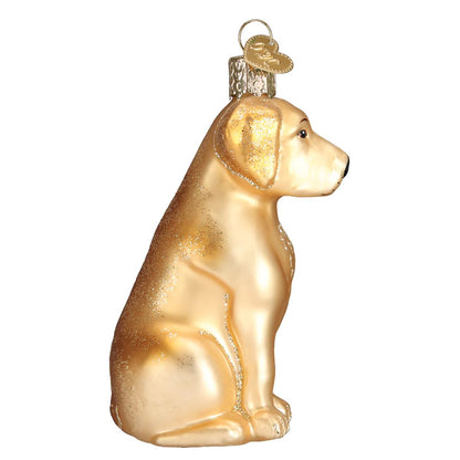 Old World Christmas Chocolate Labrador Glass Blown Ornament for Christmas Tree, Handcrafted Holiday Decoration, Dog Collection
