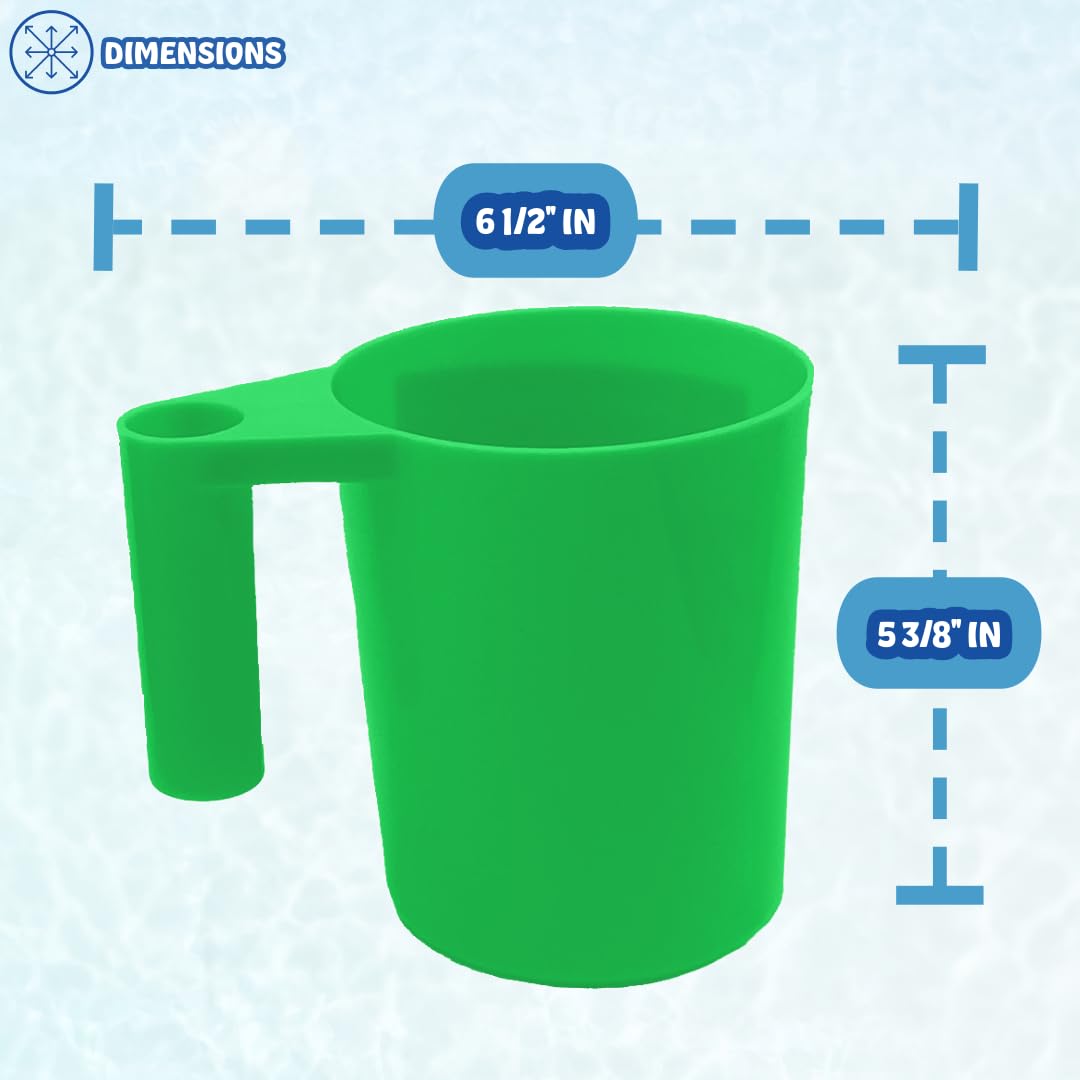 Poolzilla DE Chemical Scooper, Pool Measuring Cup with Handle, Can Hold (12 OZ) of Substance