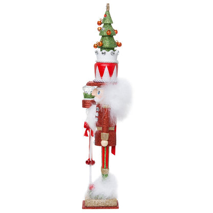 Kurt Adler Hollywood Tree Hat Nutcracker, 15-Inch, Red and Green
