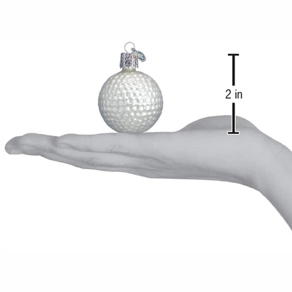 Old World Christmas Golf Ball Glass Blown Ornament for Christmas Tree, Handcrafted Holiday Decoration, Sport Collection
