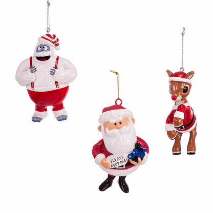 Rudolph The Red-Nosed Reindeer? Blow Mold Ornament 3-Piece Set