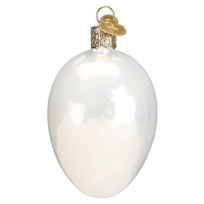 Old World Christmas Ornaments: Various Foods Glass Blown Ornaments for Christmas Tree, Deviled Egg, 2.75 x 2.25