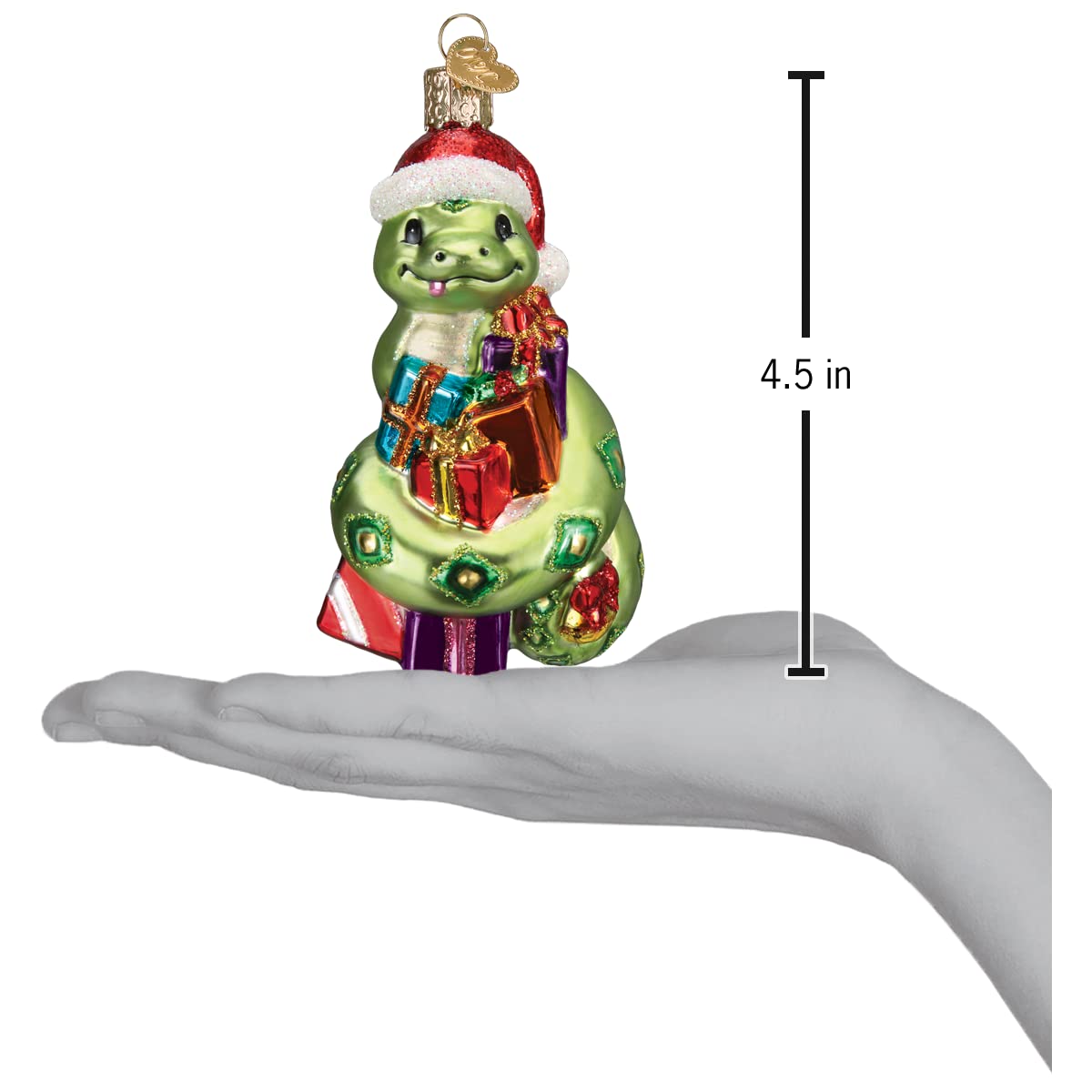Old World Christmas Santa Snake Glass Blown Ornament for Christmas Tree