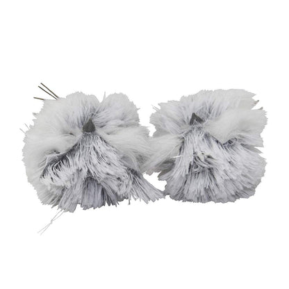 Kurt Adler 5-Inch Furry Gray Owl Set of 2