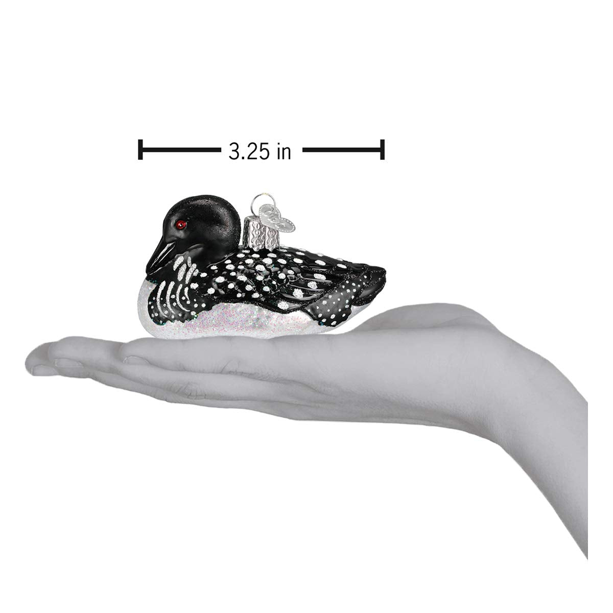 Old World Christmas Loon Glass Blown Ornament for Christmas Tree, Handcrafted Holiday Decoration, Bird Watcher Collection