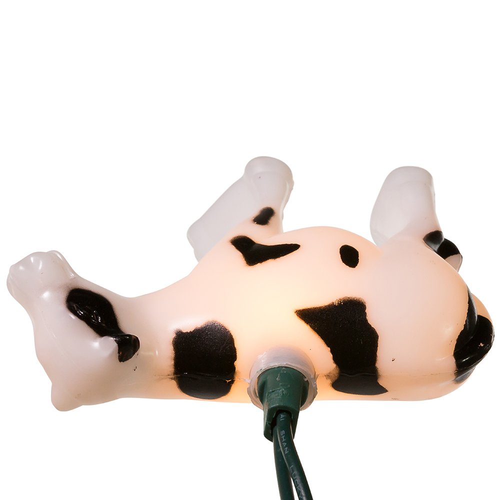 Kurt Adler 10-Light Cow Indoor/Outdoor Light Set