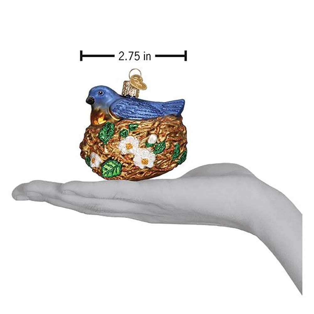 Old World Christmas Ornaments Bird in Nest Glass Blown Ornaments for Christmas Tree