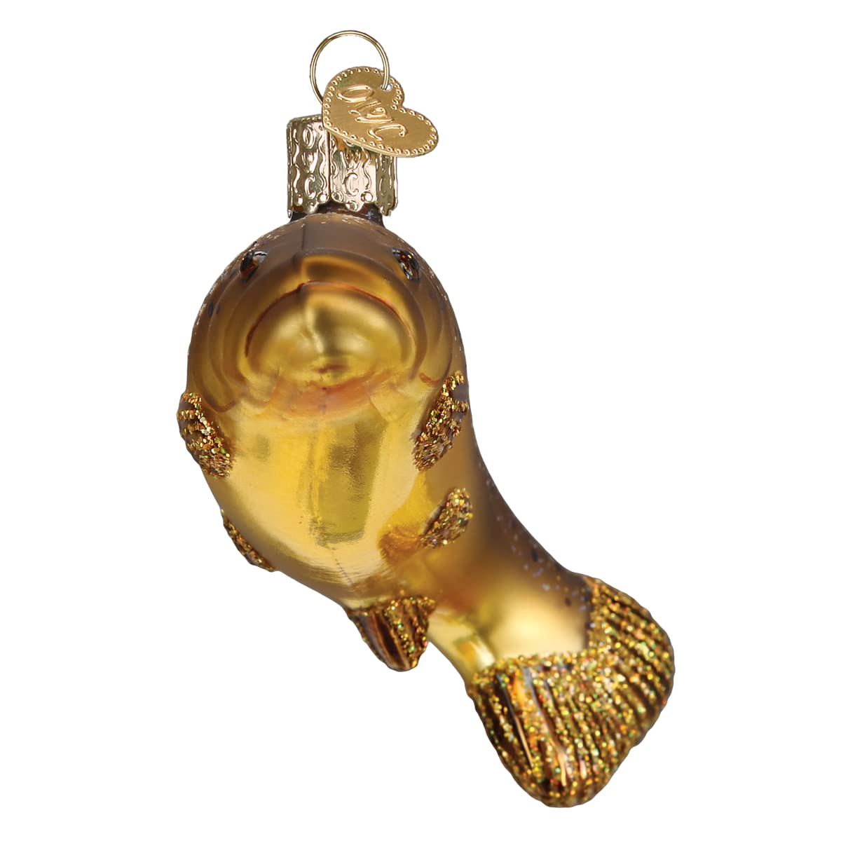 Old World Christmas Brown Trout Glass Blown Ornament for Christmas Tree, Handcrafted Holiday Decoration, Lake Fish Collection