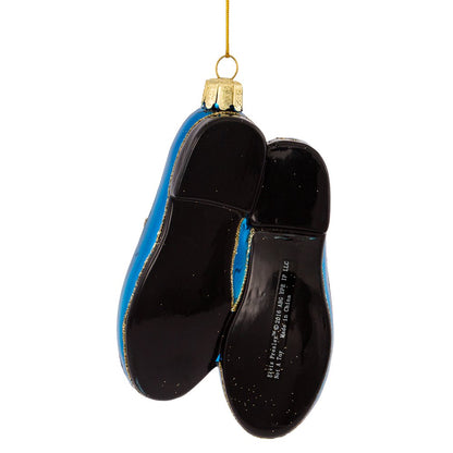 Kurt Adler 5" Elvis Blue Suede Shoes Glass Ornament