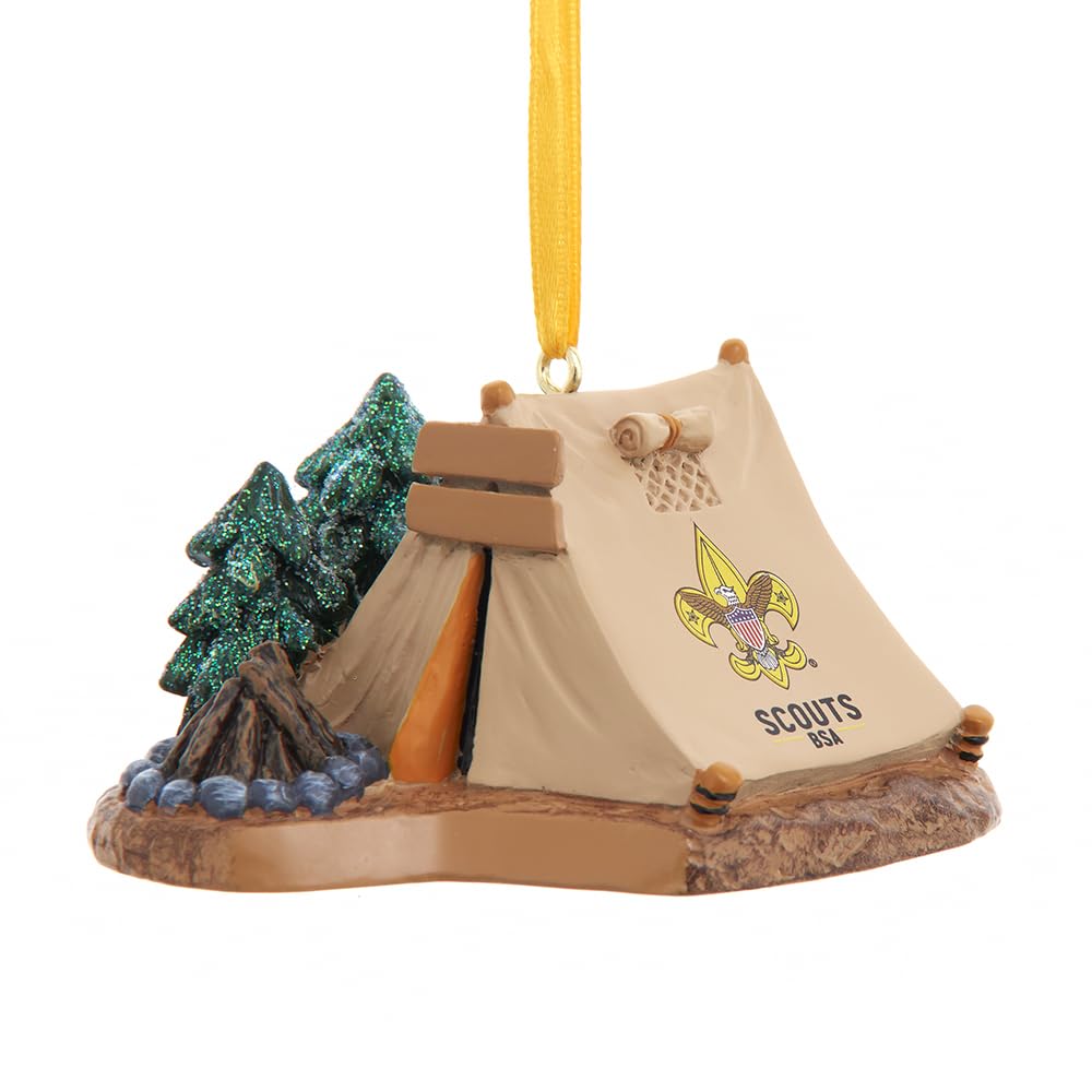 Kurt Adler 1.625 Inch Boy Scouts of America Tent Ornament for Personalization