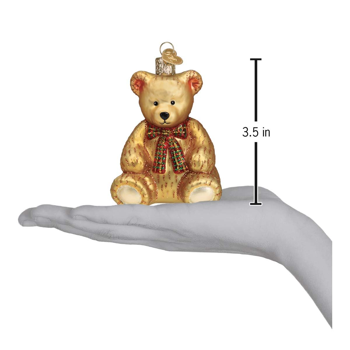 Old World Christmas Teddy Bear 3.5 x 2.75