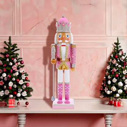 Kurt S. Adler Kurt Adler 15-Inch Pink Nutcracker, Multi