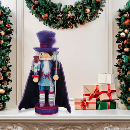 Kurt S. Adler Hollywood Drosselmeier Nutcracker, Purple, 15in