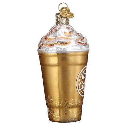 Old World Christmas Blended Coffee Glass Blown Ornament for Christmas Tree, Handcrafted Holiday Decoration, Coffee Collection