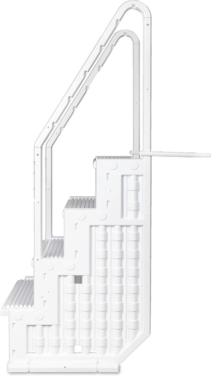 Poolzilla Premium Deck-Mounted Pool Ladder with Dual Handrails — Fits 48"–54" Above Ground Pools