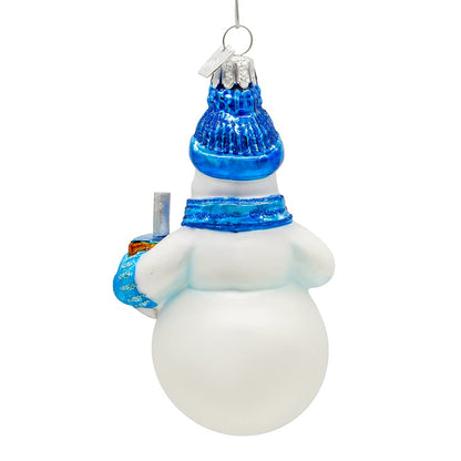 Kurt Adler 4.25-Inch Noble Gems? Glass Hanukkah Snowman Ornament