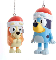 Kurt Adler Bluey and Bingo Ornaments, 2 Assorted