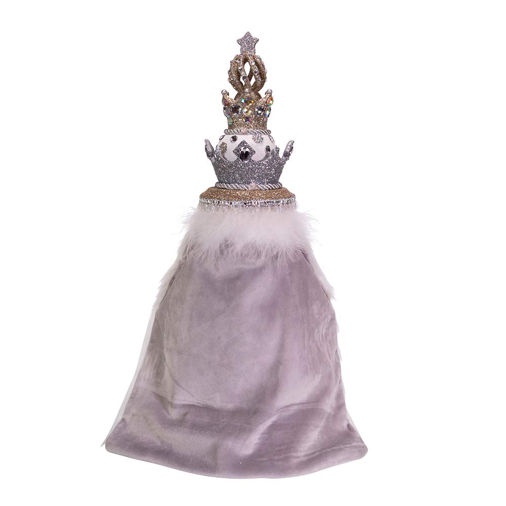 Kurt Adler Hollywood Wooden Nutcracker Collection, White Fur King 18"