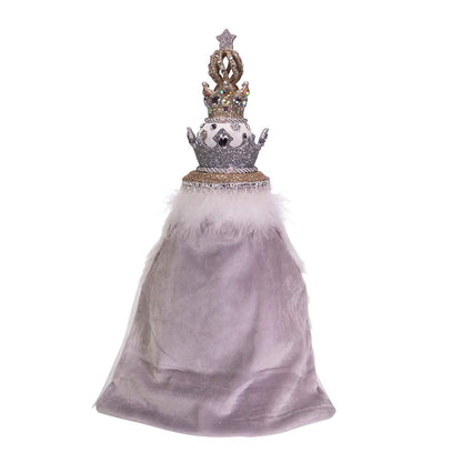Kurt Adler Hollywood Wooden Nutcracker Collection, White Fur King 18"