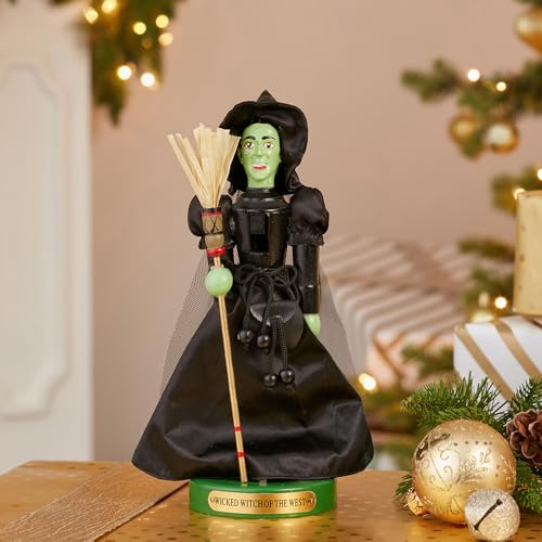 Kurt Adler OZ6161L 11" Wizard of Oz Wicked Witch Nutcracker,Black