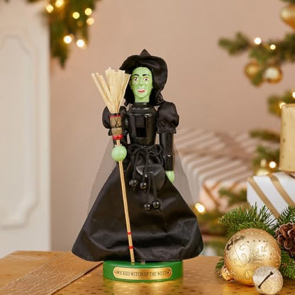 Kurt Adler OZ6161L 11" Wizard of Oz Wicked Witch Nutcracker,Black