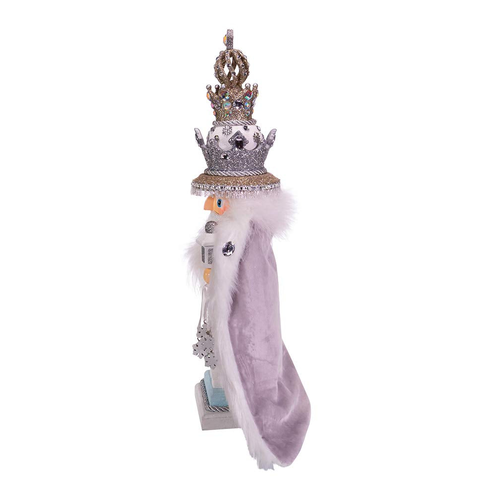 Kurt Adler Hollywood Wooden Nutcracker Collection, White Fur King 18"