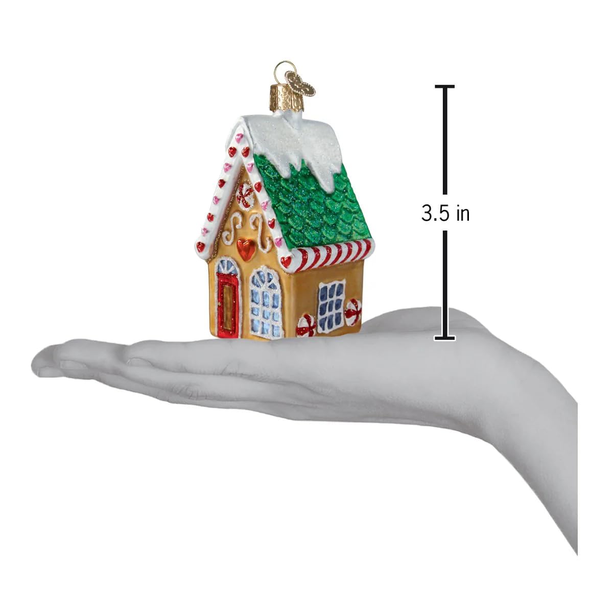 Old World Christmas Cookie Cottage Glass Blown Ornament for Christmas Tree, Handcrafted Holiday Decoration, Cottage Collection