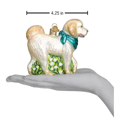 Old World Christmas Cockapoo Puppy Glass Blown Ornament for Christmas Tree, Handcrafted Holiday Decoration, Dog Collection