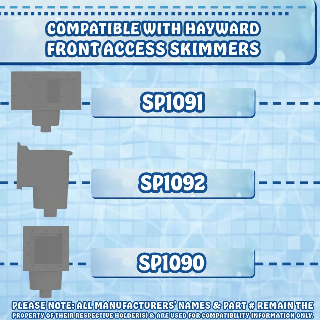 Poolzilla Skimmer Vacuum Plate - Compatible with Hayward Front Access Skimmer Models SP1090, SP1091 and SP1092