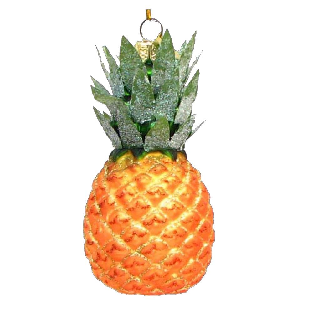 Kurt Adler 3.5" Noble Gems Glass Pineapple Ornament,Christmas
