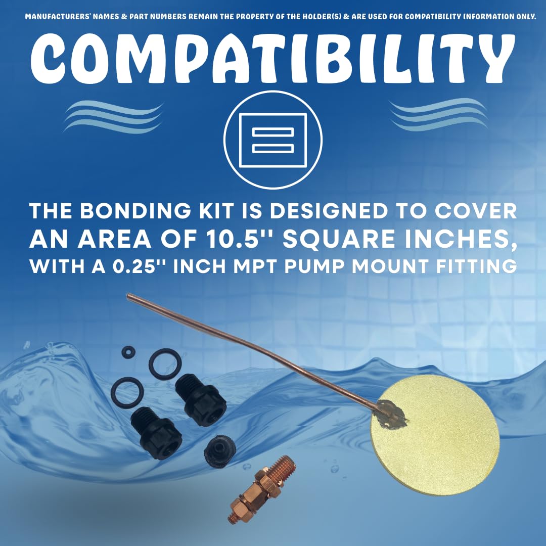 Poolzilla Above Ground Pool Bonding Kit - 10.5’’ Inch Bonding Plate for Enhanced Pool Safety