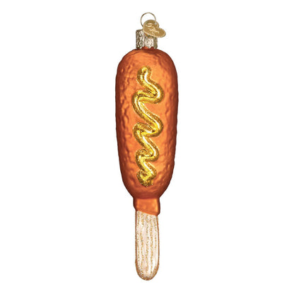 Old World Christmas Corn Dog Ballpark Foods Glass Blown Ornaments for Christmas Tree, 5