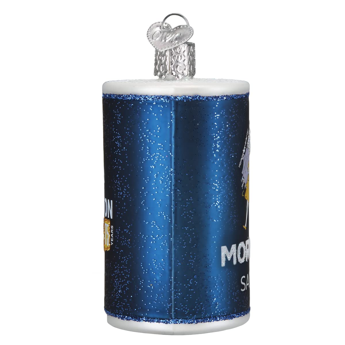 Old World Christmas Morton Salt Can Glass Blown Ornament for Christmas Tree, Handcrafted Holiday Decoration, Food Collection